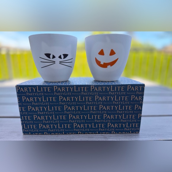 PartyLite Other - PartyLite Cat and Pumpkin Candle Holders